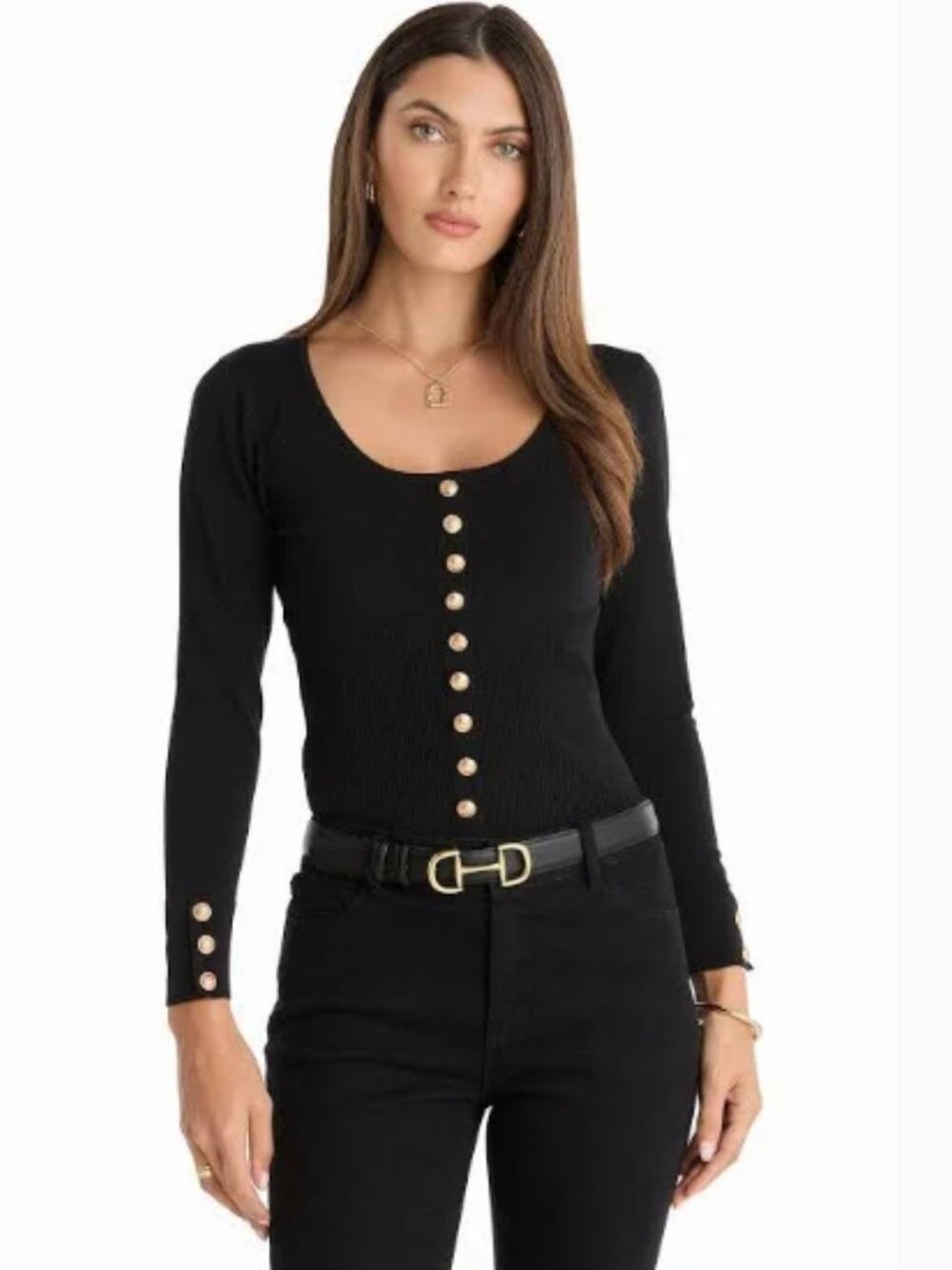 The Noli Shop - Edie Knit Top - Black